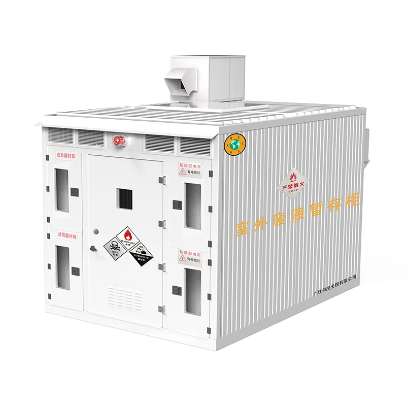 वॉक-इन स्फोट-प्रूफ धोकादायक कचरा कंटेनर गोदाम